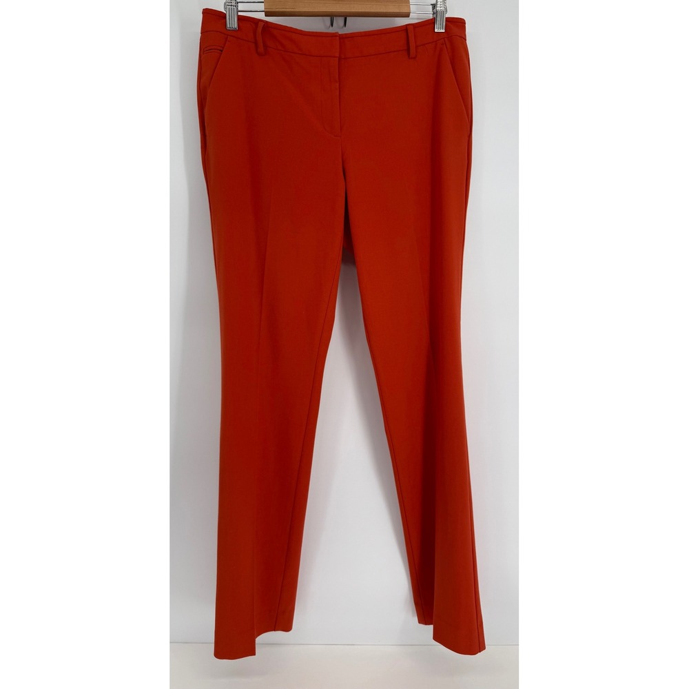 New York & Company‎ 7th Avenue Orange Straight Leg Dress Pants Womens Sz 8